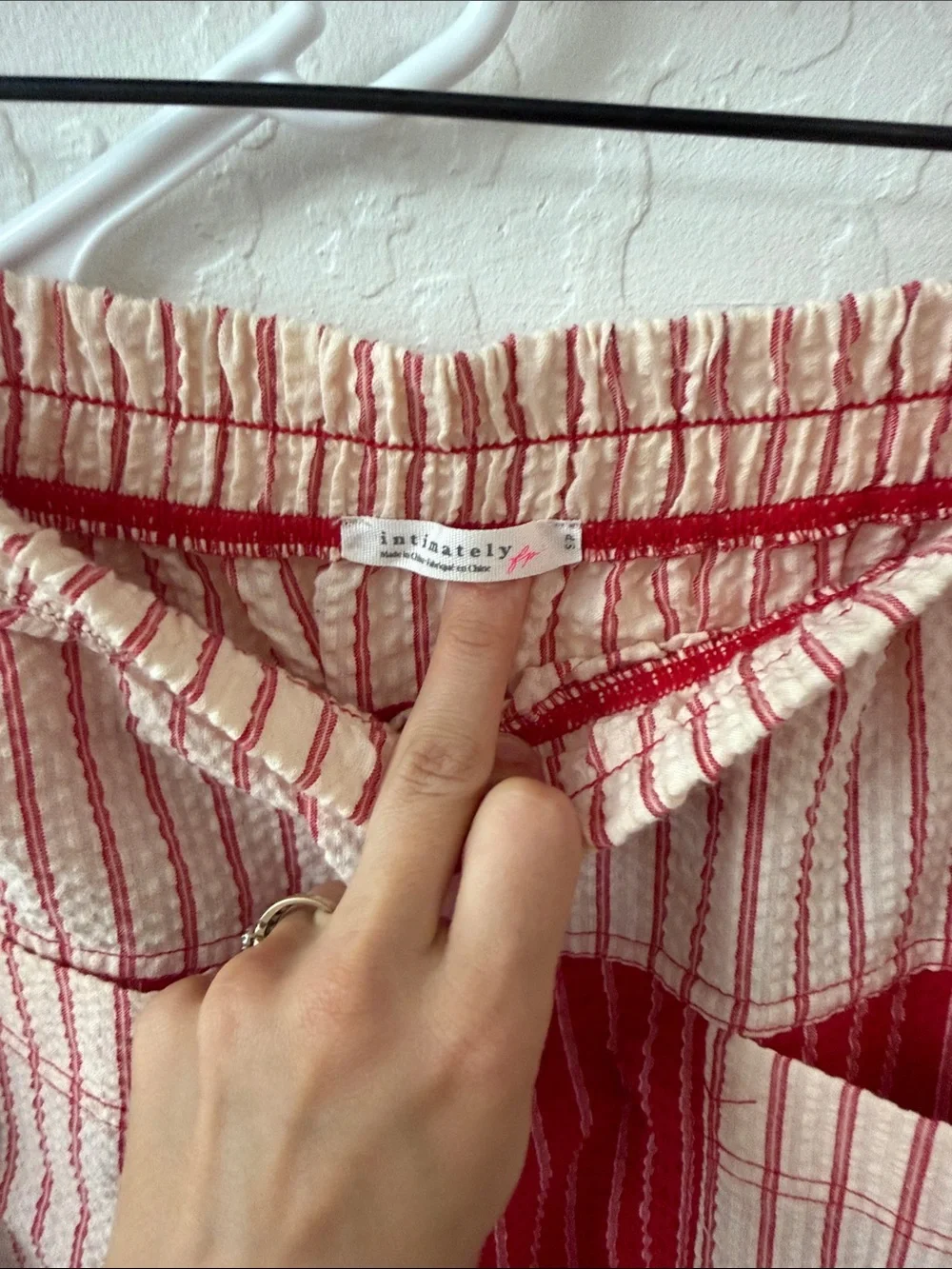 Free People Intimately Stripes Red Pocket Balloon Barrel Parachute Pants small - Picture 4 of 5